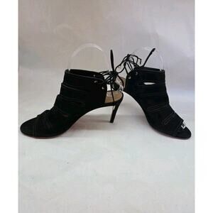 AQUAZZURA BLACK SUEDE HIGH HEELS SIZE US 7.5 EU 37.5